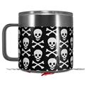 Skin Decal Wrap for Yeti Coffee Mug 14oz Skull and Crossbones Pattern - 14 oz CUP NOT INCLUDED by WraptorSkinz