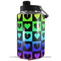 Skin Decal Wrap for Yeti 1 Gallon Jug Love Heart Checkers Rainbow - JUG NOT INCLUDED by WraptorSkinz