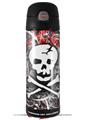 Skin Decal Wrap for Thermos Funtainer 16oz Bottle Skull Splatter (BOTTLE NOT INCLUDED) by WraptorSkinz