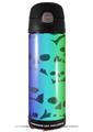Skin Decal Wrap for Thermos Funtainer 16oz Bottle Rainbow Skull Collection (BOTTLE NOT INCLUDED) by WraptorSkinz