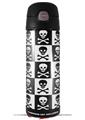 Skin Decal Wrap for Thermos Funtainer 16oz Bottle Skull Checkerboard (BOTTLE NOT INCLUDED) by WraptorSkinz
