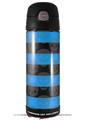 Skin Decal Wrap for Thermos Funtainer 16oz Bottle Skull Stripes Blue (BOTTLE NOT INCLUDED) by WraptorSkinz