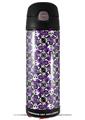 Skin Decal Wrap for Thermos Funtainer 16oz Bottle Splatter Girly Skull Purple (BOTTLE NOT INCLUDED) by WraptorSkinz