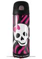 Skin Decal Wrap for Thermos Funtainer 16oz Bottle Pink Zebra Skull (BOTTLE NOT INCLUDED) by WraptorSkinz