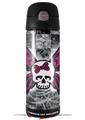 Skin Decal Wrap for Thermos Funtainer 16oz Bottle Skull Butterfly (BOTTLE NOT INCLUDED) by WraptorSkinz