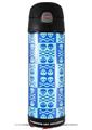 Skin Decal Wrap for Thermos Funtainer 16oz Bottle Skull And Crossbones Pattern Blue (BOTTLE NOT INCLUDED) by WraptorSkinz