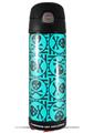 Skin Decal Wrap for Thermos Funtainer 16oz Bottle Skull Patch Pattern Blue (BOTTLE NOT INCLUDED) by WraptorSkinz