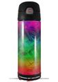 Skin Decal Wrap for Thermos Funtainer 16oz Bottle Rainbow Butterflies (BOTTLE NOT INCLUDED) by WraptorSkinz