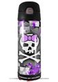 Skin Decal Wrap for Thermos Funtainer 16oz Bottle Purple Princess Skull (BOTTLE NOT INCLUDED) by WraptorSkinz