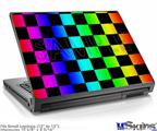 Laptop Skin (Small) - Rainbow Checkerboard