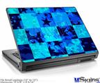 Laptop Skin (Small) - Blue Star Checkers