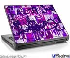 Laptop Skin (Small) - Purple Checker Graffiti