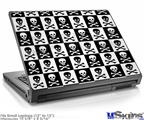 Laptop Skin (Small) - Skull Checkerboard