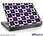 Laptop Skin (Small) - Purple Hearts And Stars