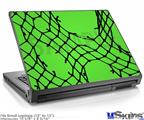 Laptop Skin (Small) - Ripped Fishnets Green