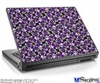 Laptop Skin (Small) - Splatter Girly Skull Purple