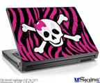 Laptop Skin (Small) - Pink Zebra Skull