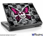 Laptop Skin (Small) - Skull Butterfly