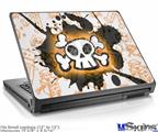 Laptop Skin (Small) - Cartoon Skull Orange