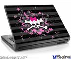 Laptop Skin (Small) - Pink Bow Skull