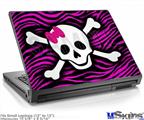 Laptop Skin (Small) - Pink Zebra Skull