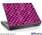 Laptop Skin (Small) - Pink Checkerboard Sketches