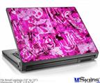 Laptop Skin (Small) - Pink Plaid Graffiti