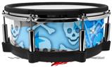 Skin Wrap works with Roland vDrum Shell PD-140DS Drum Checker Skull Splatter Blue (DRUM NOT INCLUDED)