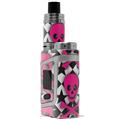 Skin Decal Wrap for Smok AL85 Alien Baby Pink Skulls and Stars VAPE NOT INCLUDED