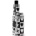 Skin Decal Wrap for Smok AL85 Alien Baby Hearts And Stars Black and White VAPE NOT INCLUDED