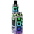 Skin Decal Wrap for Smok AL85 Alien Baby Love Heart Checkers Rainbow VAPE NOT INCLUDED