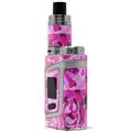 Skin Decal Wrap for Smok AL85 Alien Baby Pink Plaid Graffiti VAPE NOT INCLUDED