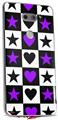 Skin Decal Wrap for LG V30 Purple Hearts And Stars
