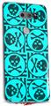 Skin Decal Wrap for LG V30 Skull Patch Pattern Blue
