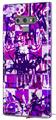 Decal style Skin Wrap compatible with Samsung Galaxy Note 9 Purple Checker Graffiti