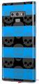 Decal style Skin Wrap compatible with Samsung Galaxy Note 9 Skull Stripes Blue