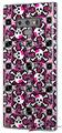 Decal style Skin Wrap compatible with Samsung Galaxy Note 9 Splatter Girly Skull Pink