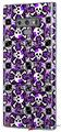 Decal style Skin Wrap compatible with Samsung Galaxy Note 9 Splatter Girly Skull Purple