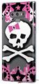 Decal style Skin Wrap compatible with Samsung Galaxy Note 9 Pink Bow Skull