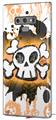 Decal style Skin Wrap compatible with Samsung Galaxy Note 9 Cartoon Skull Orange