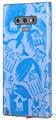 Decal style Skin Wrap compatible with Samsung Galaxy Note 9 Skull Sketches Blue