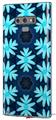 Decal style Skin Wrap compatible with Samsung Galaxy Note 9 Abstract Floral Blue