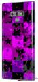 Decal style Skin Wrap compatible with Samsung Galaxy Note 9 Purple Star Checkerboard