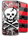 2 Decal style Skin Wraps set for Apple iPhone X and XS Skull Splatter