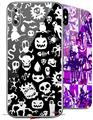 2 Decal style Skin Wraps set for Apple iPhone X and XS Monsters