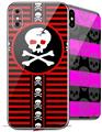 2 Decal style Skin Wraps set for Apple iPhone X and XS Skull Cross