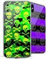 2 Decal style Skin Wraps set for Apple iPhone X and XS Skull Camouflage