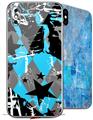 2 Decal style Skin Wraps set for Apple iPhone X and XS SceneKid Blue
