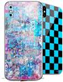 2 Decal style Skin Wraps set for Apple iPhone X and XS Graffiti Splatter