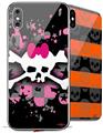 2 Decal style Skin Wraps set for Apple iPhone X and XS Scene Skull Splatter